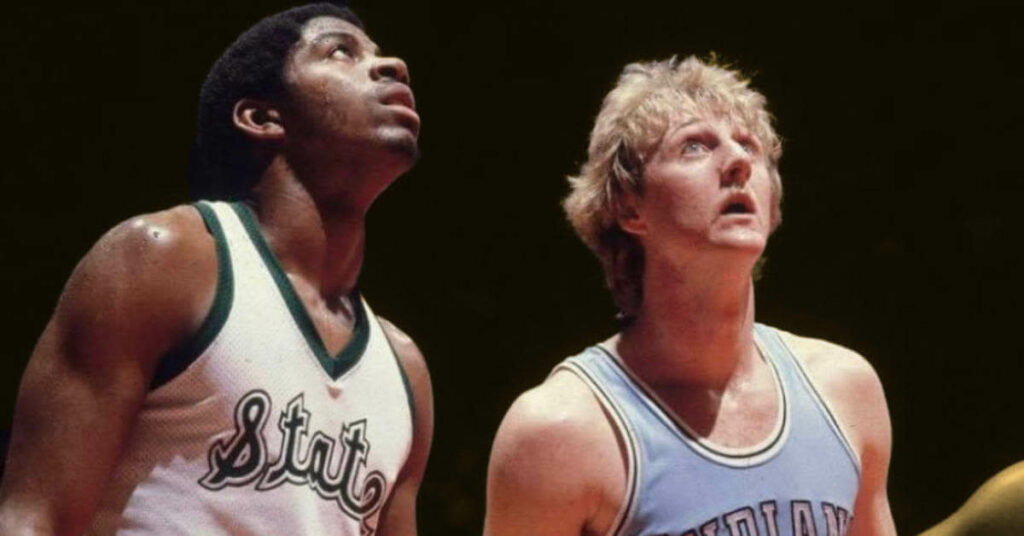 photo de Magic Johnson et Larry Bird