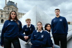 étudiants le louvre avec nike
